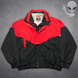 Winston Promotional Racing  Windbreaker Jacket XL Red Black Vintage 1993